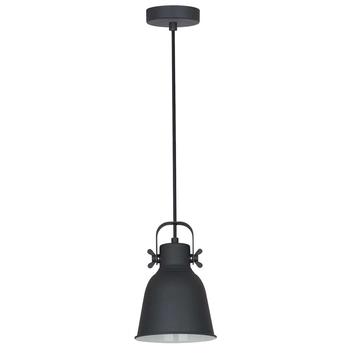 Industrialna LAMPA wisząca LAVARE MD-HN82608-1-BK+WH Italux metalowa OPRAWA loftowy zwis grafitowy biały