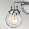 Lampa ścienna kulista Poppy QN-POPPY2-PC-BATH szklana IP44 chrom przezroczysty
