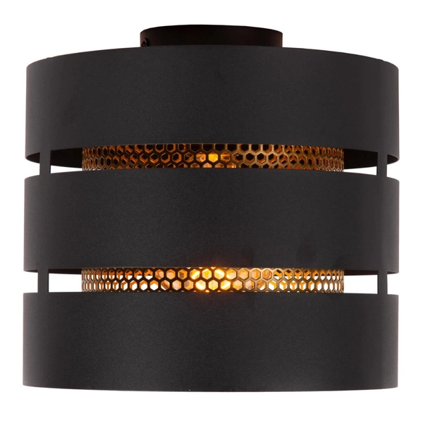 Metalowa lampa sufitowa Rosas 21133/01/30 ażurowa czarna złota
