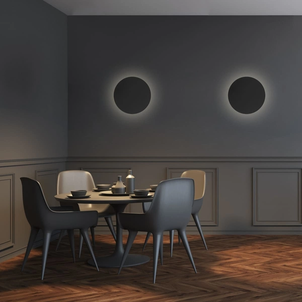 Kinkiet w kształcie księżyca Luna 6013 TK Lighting okrągły metalowy czarny