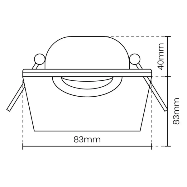 Podtynkowa lampa sufitowa MLOS7241 ruchome kwadratowe białe