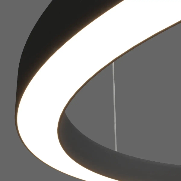Salonowa lampa wisząca Aurum M PL0116-90-CCT-BK LED 38W CCT ring czarny