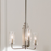 Szklana lampa wisząca QN-KIMROSE3-PN geometryczna nikiel