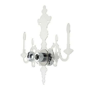 Designerska lampa ścienna Ice XCW2874 King Home 3D transparentna chrom