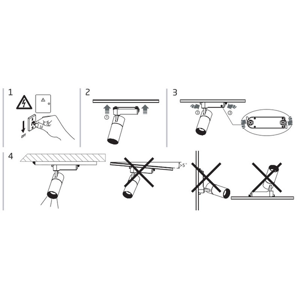 Punktowa lampa 1-fazowa szynowa Profile Tinos 10378 Nowodvorski LED 20W 4000K biała