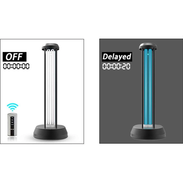 Antybakteryjna LAMPA stojąca MDECO AR-UV-DL-01 metalowa OPRAWA bakteriobójcza do dezynfekcji