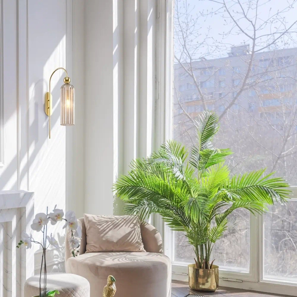 Lampa ścienna do salonu Antic MOD302WL-01CG Maytoni szklana mosiądz złota