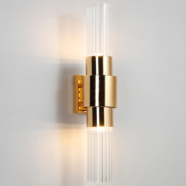 LAMPA ścienna CGGLASSTUBE COPEL szklana OPRAWA tuba kinkiet polerowany mosiądz