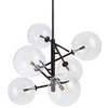 Wisząca LAMPA hygge ANDREW 107748 Markslojd szklana OPRAWA molekuły bubbles kule balls sticks czarne przezroczyste