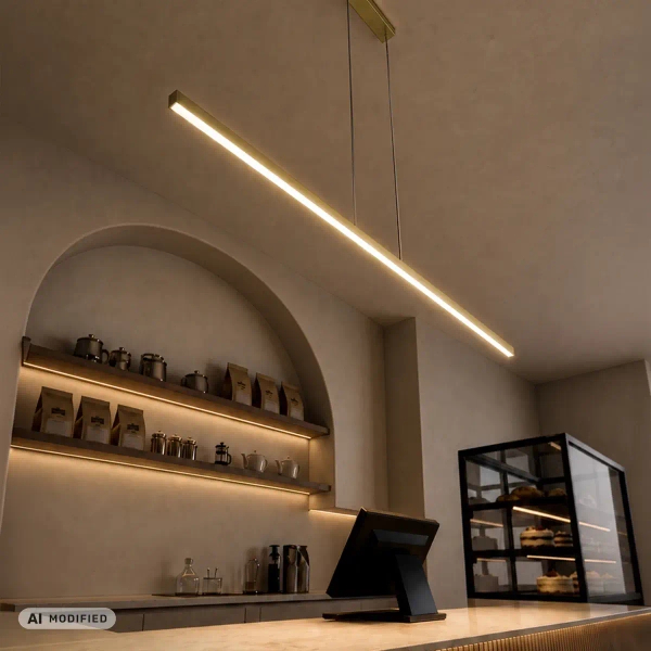 Liniowa lampa wisząca MERIDA 1752 złota LED 15W 3000-6000K CCT belka