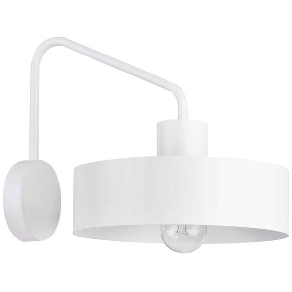Kinkiet LAMPA ścienna JUMBO 31536 Sigma metalowa OPRAWA okrągła na wysięgniku biała