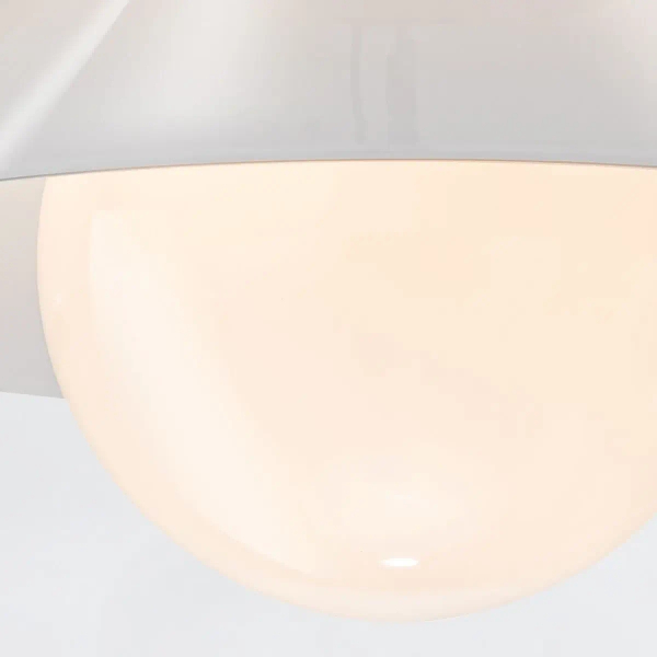 Modernistyczna sufitowa lampa Saucer QN-SAUCER-FM-AB-OPAL IP44 mosiądz