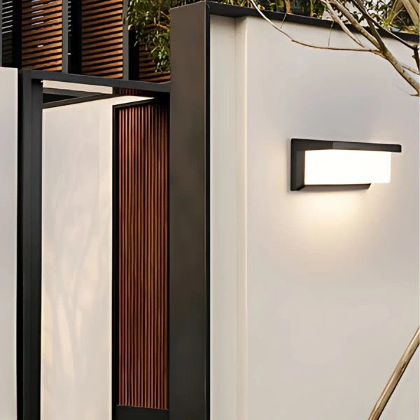 Tarasowa lampa ścienna Frizer LZFRIZ1 prostokąt IP65 czarny