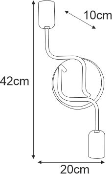 Lampa ścienna Peka K-4045 industrialna sticks biała