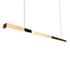 Minimalistyczna LAMPA wisząca TRIO P0425D Maxlight metalowa listwa LED 12W 3000K nad blat złota
