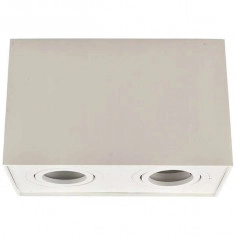 Sufitowa LAMPA downlight SLP6328 MDECO natynkowa OPRAWA prostokątny spot metalowy biały