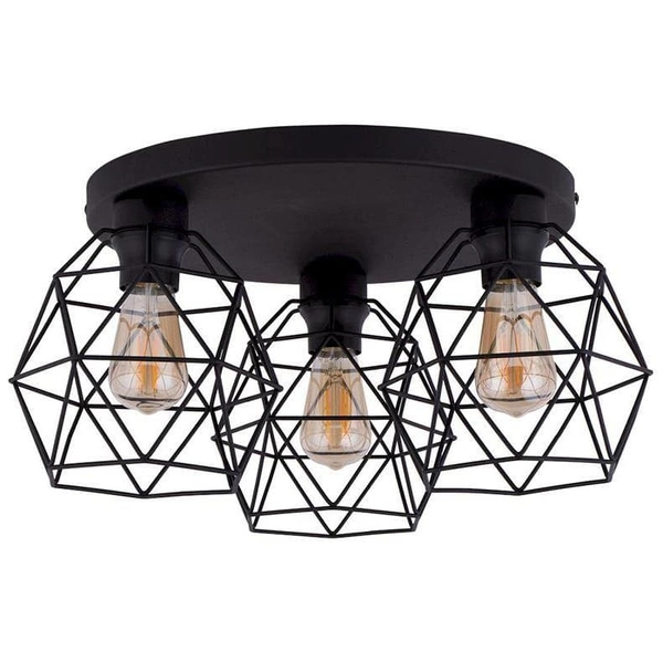 Industrialny plafon Galaxy 3189 TK Lighting druciana metalowa czarna