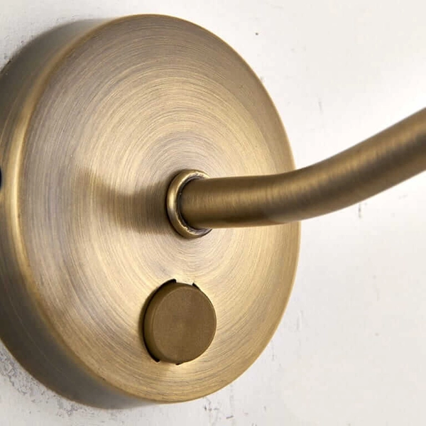 Ścienny kinkiet nad lustro Turner PL200-E14-SWAN Endon metal mosiądz