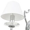 Klasyczny kinkiet Riga W02779CH-WH Cosmolight metal tkanina srebrny biały