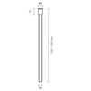 Sufitowa LAMPA tuba ALHA Y 9183 Shilo metalowy downlight sopel biały