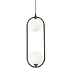 Modernistyczna LAMPA wisząca RING MOD013PL-02B Maytoni metalowa OPRAWA szklane kule balls zwis czarny