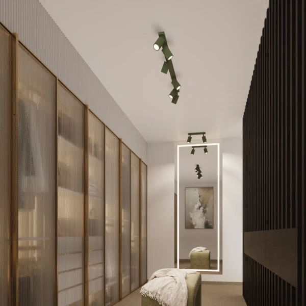 Lampa sufitowa regulowana KARBON SL.1620 potrójna oliwkowa