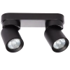 Podwójna lampa natynkowa Pointa LP-6398/2WS BK na belce czarny