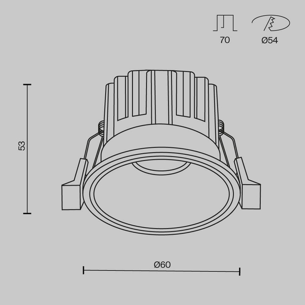Sufitowa lampa Round DL058-7W3K-W Maytoni LED 7W 3000K do jadalni biała
