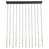 Zwisająca lampa na belce Piano 10119 tuba sople złota czarna
