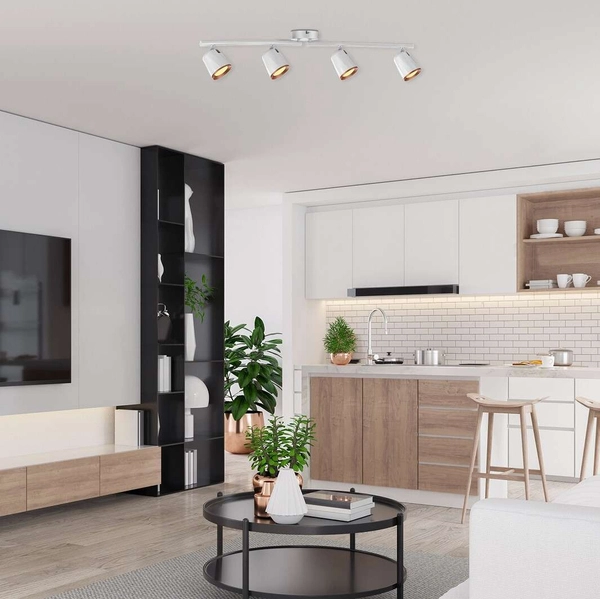 Sufitowa LAMPA plafon SOLANGE 5048 Rabalux metalowa OPRAWA reflektorki LED 24W 3000K regulowane białe złote