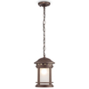 Wisząca lampa Salamanca O031PL-01BR szklana brązowa