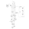 Zwisająca lampa wielopunktowa Paloma 98115 Endon kule chrom złoty przezroczysty