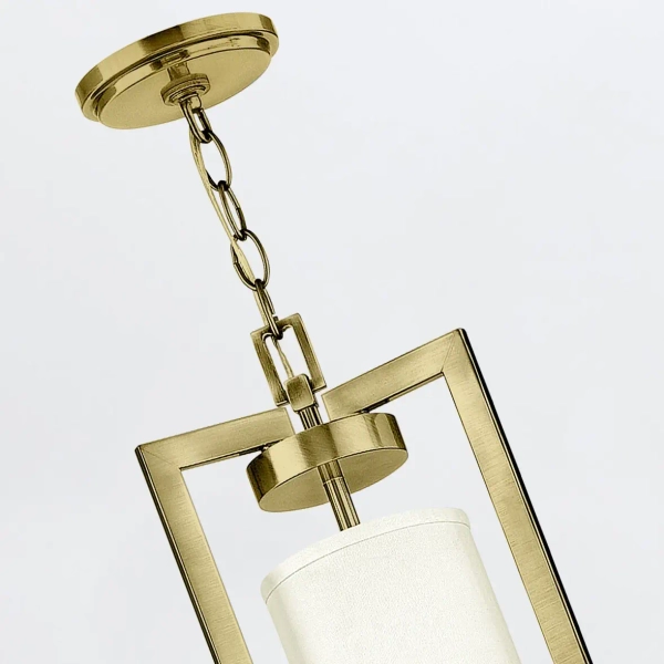 Żyrandol abażurowy nad stół Hampton HK-HAMPTON4-BB mosiądz