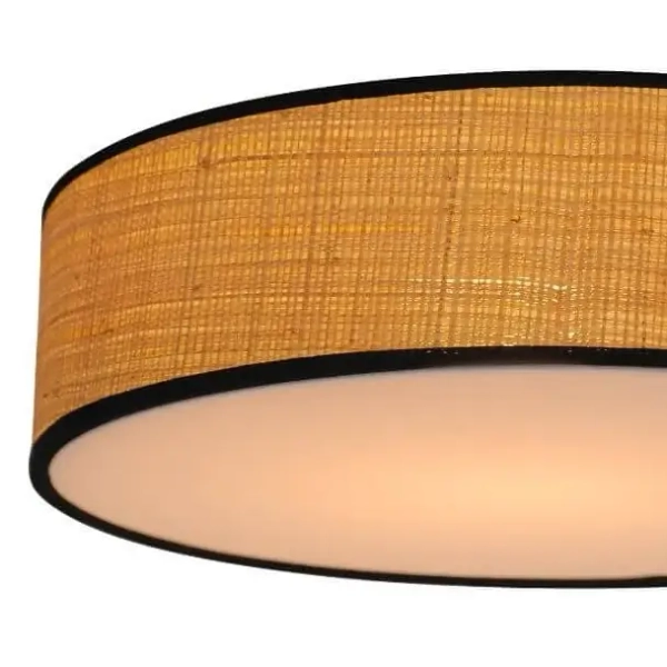 Okrągła lampa sufitowa Aruba CL12029-D40 do sypialni brązowa czarna