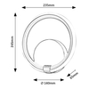 Ring lampa ścienna Willow 6969 LED 12W 4000K pierścień do salonu czarny