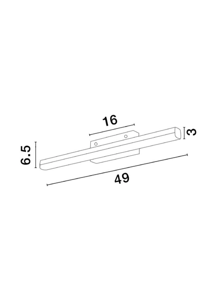 Przyścienna lampa OCOTLAN LE42872 nad obraz LED 12W czarna