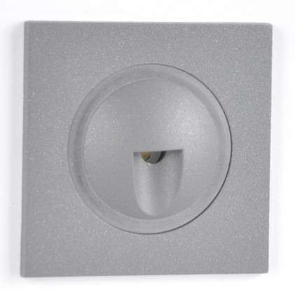 Schodowa LAMPA wpuszczana Q3 LED 313690 Polux kwadratowa OPRAWA podtynkowa LED 3W 4000K metalowa IP44 grafitowa