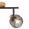 Regulowany plafon Grendel 3128 2-punktowa lampa sufitowa czarna drewno