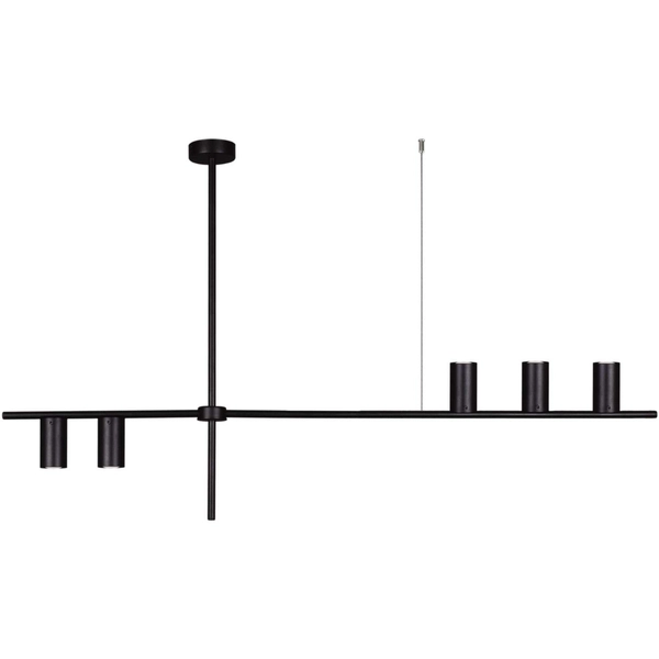 Wisząca LAMPA industrialna Rocco K-4755 Kaja metalowa OPRAWA tuby ZWIS okrągły sticks czarne