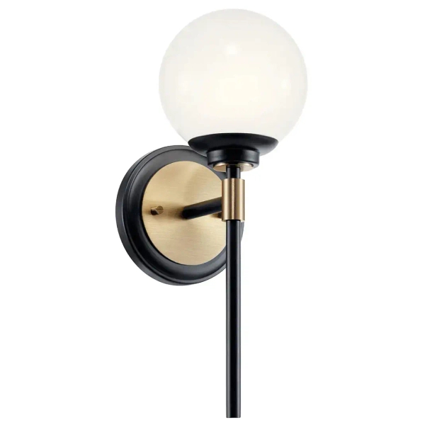 Łazienkowa lampa ścienna Benno KL-BENNO1-BK-CPZ IP44 brąz czarny