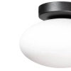 Owalna lampa sufitowa Omi 1186 Zumaline szklana czarna biała