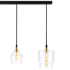 Wisząca LAMPA loftowa LONGIS 10876405 Kaspa skandynawska OPRAWA szklany ZWIS kaskada złota przezroczysta czarna