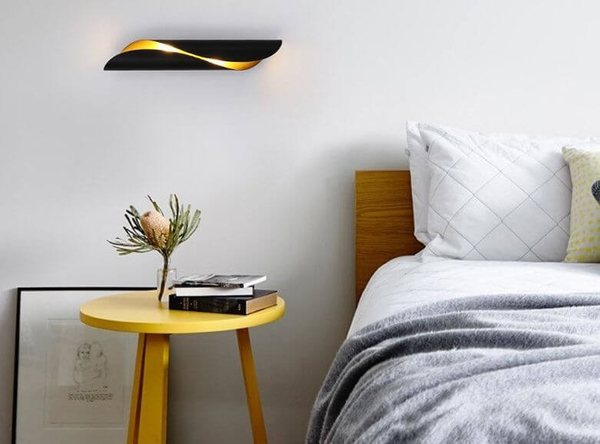 LAMPA ścienna AGI KGG2E14 Abigali metalowa OPRAWA kinkiet czarny złoty