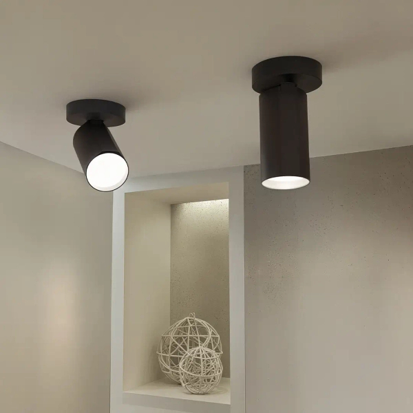 Wpuszczana lampa podtynkowa Bora 1620 regulowana tuba czarny