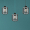 Lampa wisząca Sombra MLP8374 3-płomienna przydymiona czarna