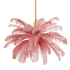 Piórkowa lampa wisząca EMU ST-DN127 pink do salonu różowy złoty