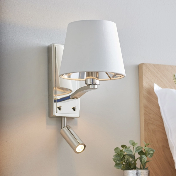 Kinkiet nad łóżko Harvey 73027 LED 6W 3000K spot regulowany biały nikiel