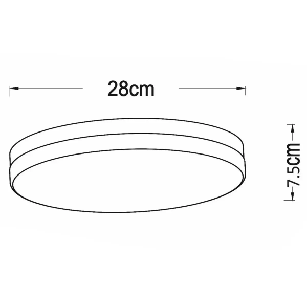 Okrągła lampa przysufitowa BISKIT 79111/30/30 LED 18W 2700K IP44 czarny