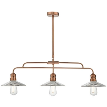 Industrialna lampa wisząca Adeline ADE7364 Dar Lighting nad wyspę miedź