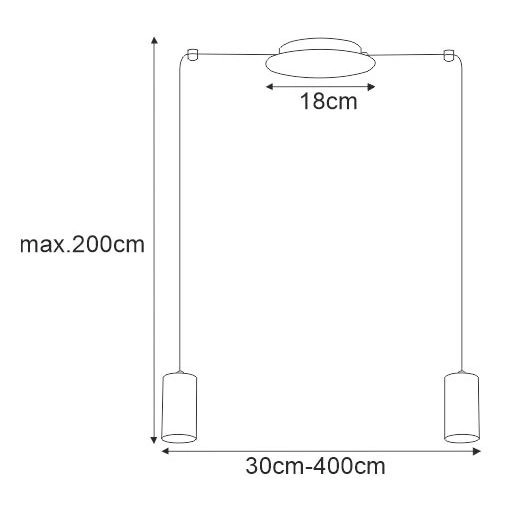 Wisząca LAMPA pająk Puerto K-4896 Kaja tuby metalowe do sypialni czarne
